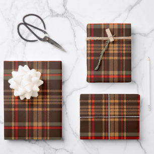 Feuille De Papier Cadeau Subtle Folk Anglais Plaid
