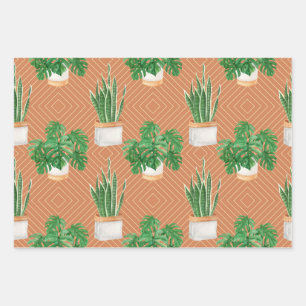 Feuille De Papier Cadeau Succulent