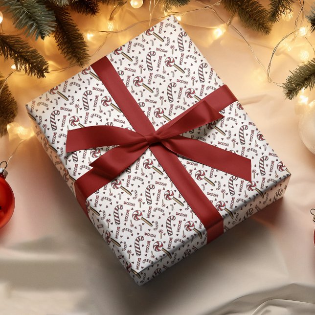 Feuille De Papier Cadeau Sucre de canne série de 3 papiers d'emballage (Créateur téléchargé)