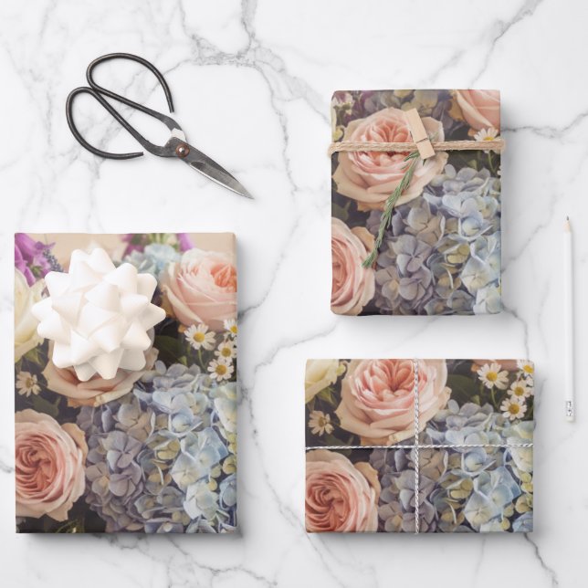 Feuille De Papier Cadeau Summer Floral colorful bouquet (Recto)