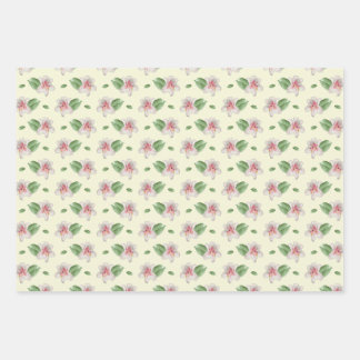 Feuille De Papier Cadeau Summer Lily Floral Seamless Pattern