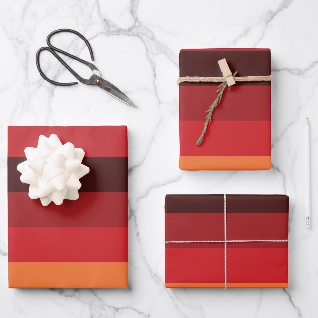 Feuille De Papier Cadeau Sunset Stripes (Recto)