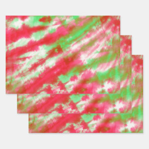 Feuille De Papier Cadeau Super Aquarelle Tie Dye Boho Noël