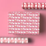 Feuille De Papier Cadeau Super Retro Rose Fa La La Christmas<br><div class="desc">Ajoutez une touche amusante et festive à vos cadeaux de vacances avec nos feuilles de papier Retro Pink Fa La Christmas Wrapping Super! Ce papier d'emballage ludique présente un design audacieux et coloré, mêlant des tons rose vif avec des lettres fantaisistes "Fa La" dans un style amusant et super. Parfait...</div>