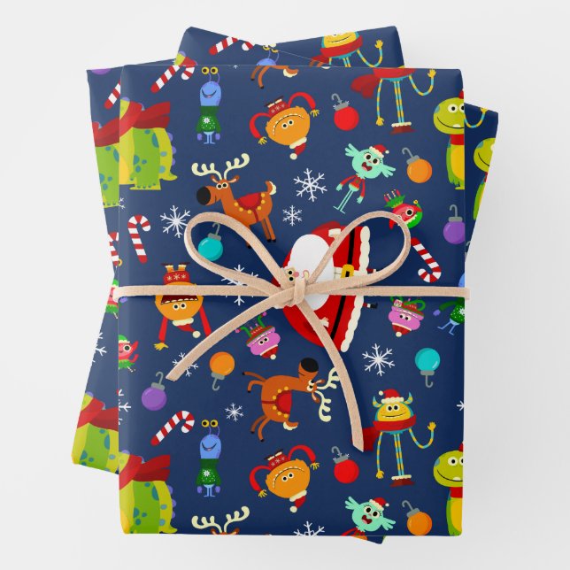 Feuille De Papier Cadeau Super Simple Rhymington Holiday Motif (En situation)