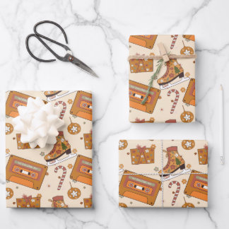 Feuille De Papier Cadeau Superfloral Retro Christmas Joy