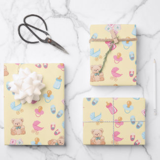Feuille De Papier Cadeau Sweet Beginnings Baby Wrapping Paper –Matte Finish