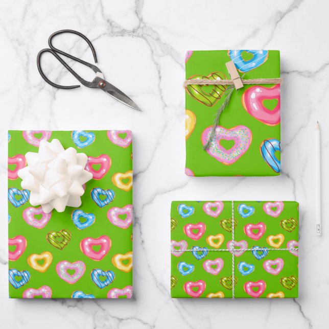 Feuille De Papier Cadeau Sweet & Bright Donuts Series Design 1 (Recto)