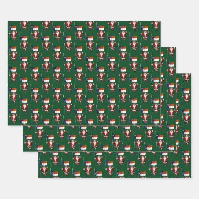 Feuille De Papier Cadeau Sweet Santa Claus en Caroline du Nord (Lot)