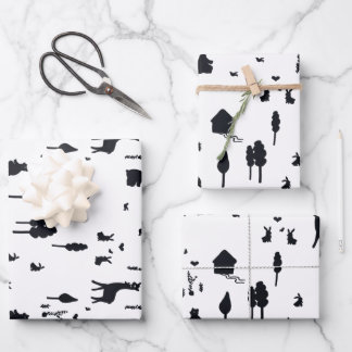 Feuille De Papier Cadeau Sweet winter