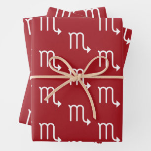 Feuille De Papier Cadeau SYMBOLE Zodiaque Scorpio Astrologique