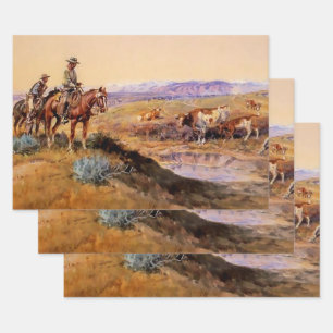 Feuille De Papier Cadeau « Tabassé » Art occidental par Charles M Russell