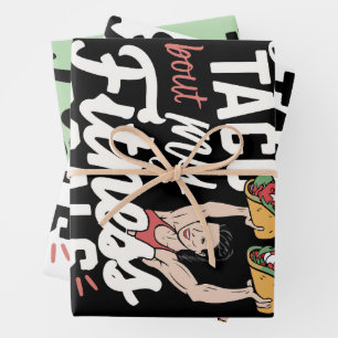 Feuille De Papier Cadeau Taco ‘À propos de mes objectifs de remise en forme