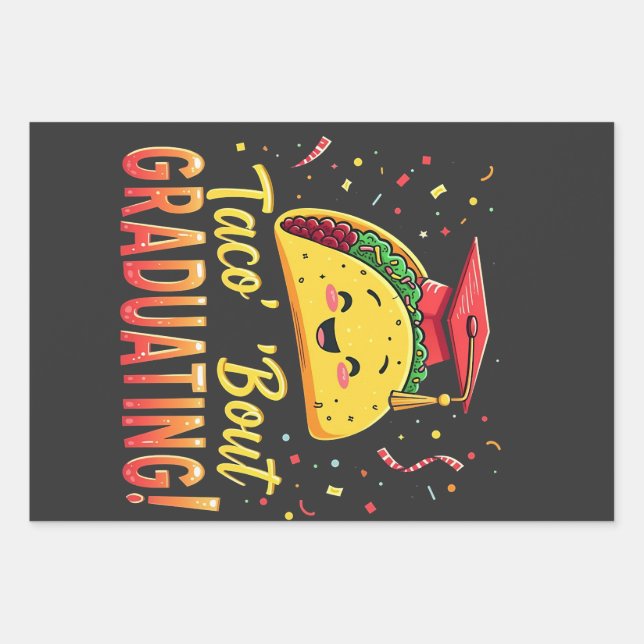 Feuille De Papier Cadeau Taco 'Bout Graduation Cinco De Mayo (Devant)