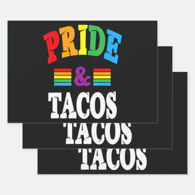 Feuille De Papier Cadeau Tacos Fierté Lgbt (Lot)