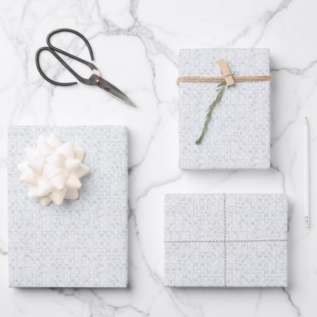 Feuille De Papier Cadeau Tapis de luxe texturé scandinave (Recto)