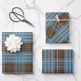 Feuille De Papier Cadeau Tartan Clan Anderson À damiers Plaid Motif