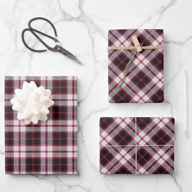 Feuille De Papier Cadeau Tartan de chasse du clan MacPherson (Recto)