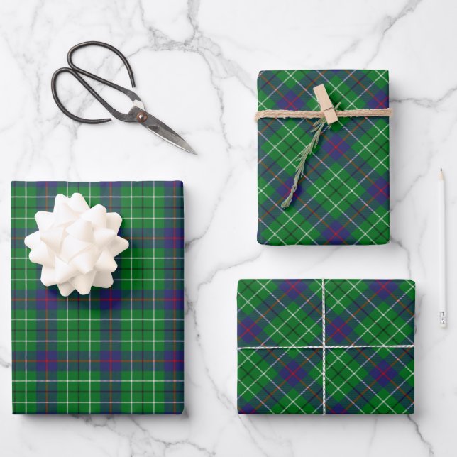 Feuille De Papier Cadeau Tartan du clan Duncan (Recto)