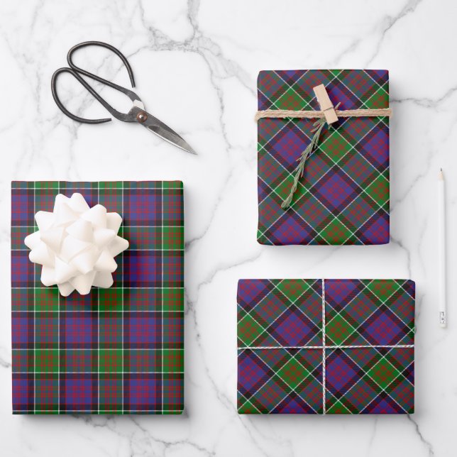 Feuille De Papier Cadeau Tartan du clan MacDonald de Clanranald (Recto)