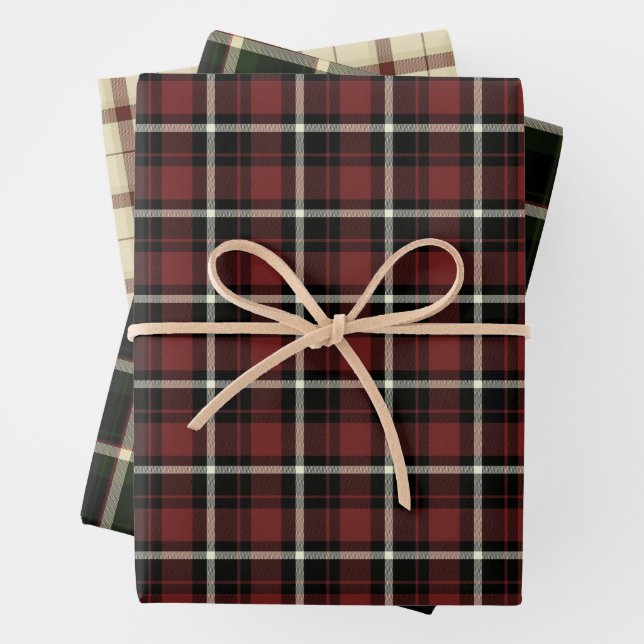 Feuille De Papier Cadeau Tartan Papers, (En situation)