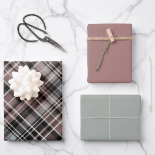 Feuille De Papier Cadeau Tartan plat classique