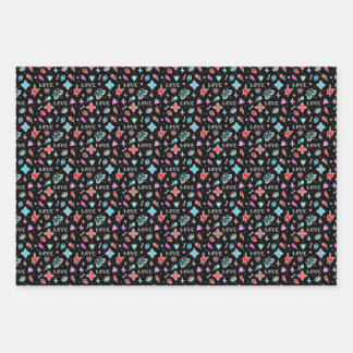 Feuille De Papier Cadeau Tatouages de la vieille école