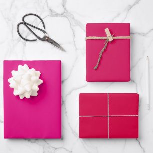 Feuille De Papier Cadeau Teintes de 3 tons de rose carmin Debian pourpre un