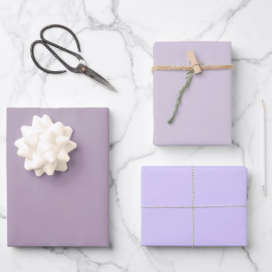 Feuille De Papier Cadeau Teintes de lavande pastel violet clair 3 tons