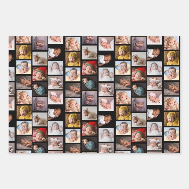 Feuille De Papier Cadeau Tels Bébés mignons (Devant)