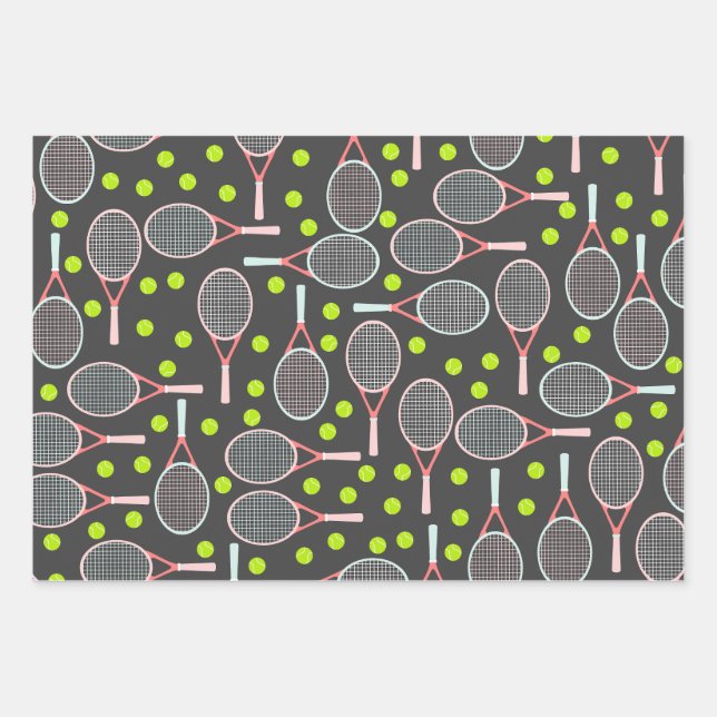 Feuille De Papier Cadeau Tennis Racket Wrapping Paper (Devant)