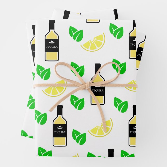 Feuille De Papier Cadeau Tequila & Lemon (En situation)