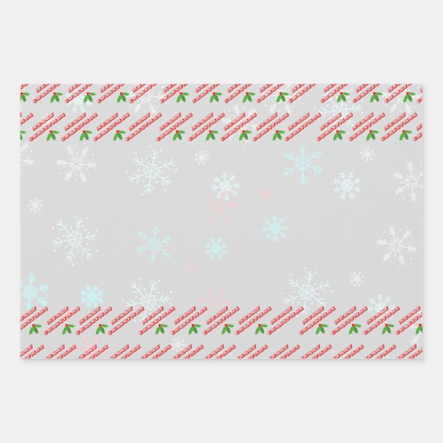 Feuille De Papier Cadeau Terminez le joyeux Noël (Devant)
