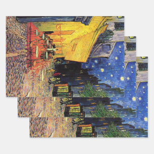 Feuille De Papier Cadeau Terrasse du café la nuit de Vincent van Gogh