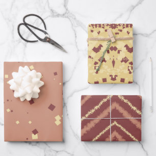 Feuille De Papier Cadeau Terre à Terre : Danses Squares et Stripes
