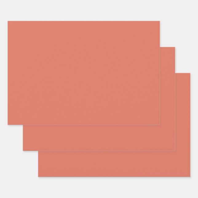 Feuille De Papier Cadeau Terre Cuite (Lot)