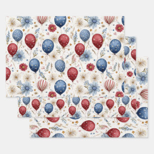 Feuille De Papier Cadeau Terre de la Liberté, 250 Ans de Liberté