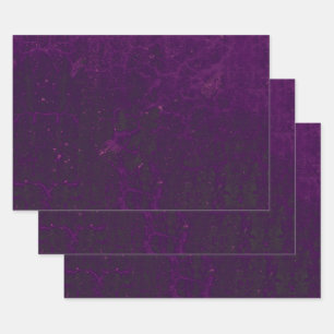 Feuille De Papier Cadeau Texture Profond Purple Vert Rustique Vintage Grung