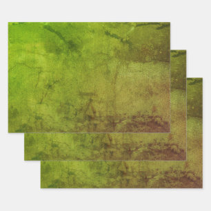 Feuille De Papier Cadeau Texture Vintage Rustique Vert Brown Grunge Motif