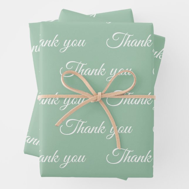Feuille De Papier Cadeau Thank you Wrapping paper  (En situation)