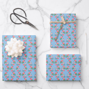 Feuille De Papier Cadeau Thé Rose Cute Motif Floral Feminine Sweet