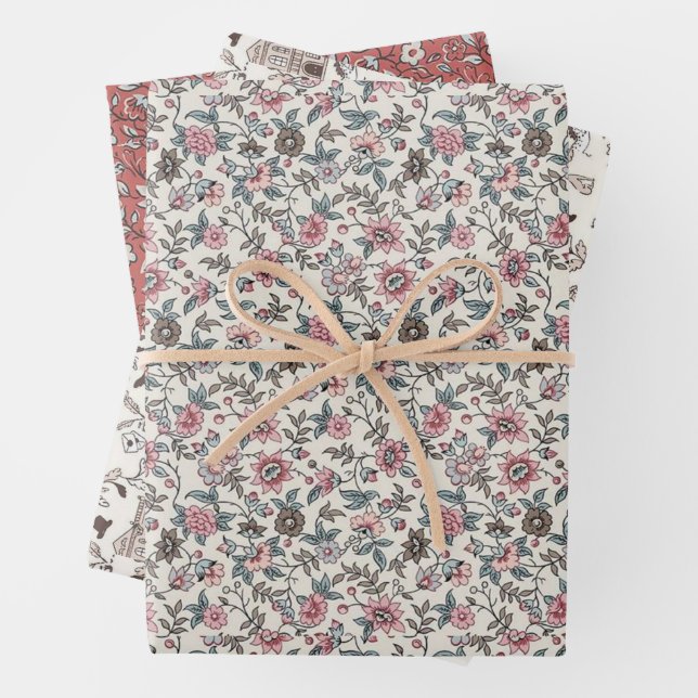 Feuille De Papier Cadeau Thème Jane Austen  (En situation)