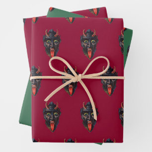 Feuille De Papier Cadeau Thème Krampus
