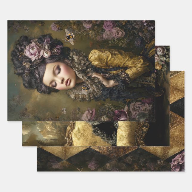 Feuille De Papier Cadeau Thèmes Rococo Buzz Bee Découpage poids lourd (Lot)
