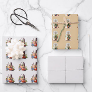 Feuille De Papier Cadeau Thimbles de couture vintage