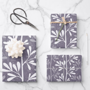 Feuille De Papier Cadeau Tiges de jardin Zen silhouette botanique minimalis