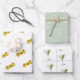 Feuille De Papier Cadeau Tini Bit Older - Thème Olive & Drink
