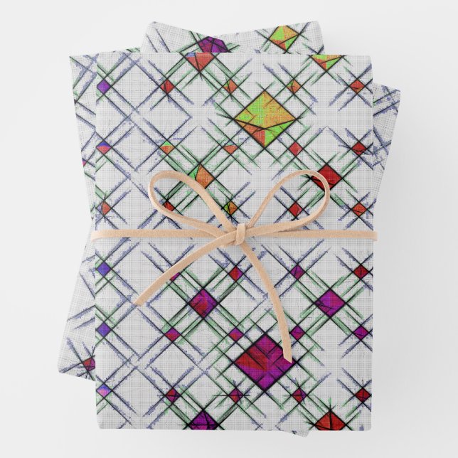 Feuille De Papier Cadeau Tissu quantique (En situation)