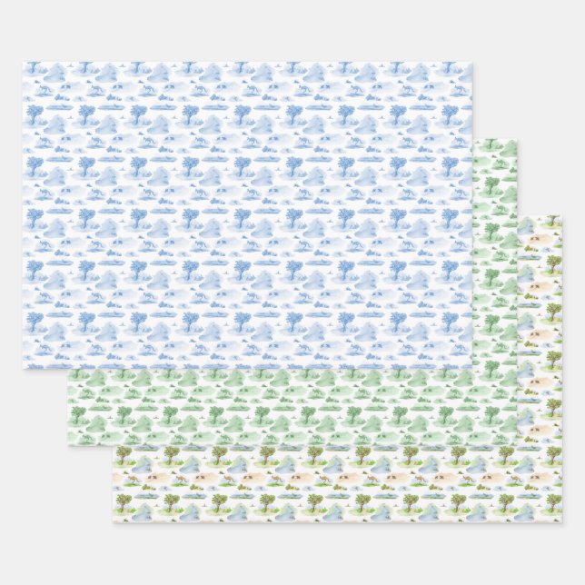 Feuille De Papier Cadeau Toile d'animaux australiens (Lot)