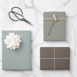 Feuille De Papier Cadeau Tons de noix gris Brown Couleur simple et solide<br><div class="desc">Une combinaison moderne brun noyer et nuances de gris envelopper cadeau pour vos événements,  jalons importants et célébrations heureuses.</div>